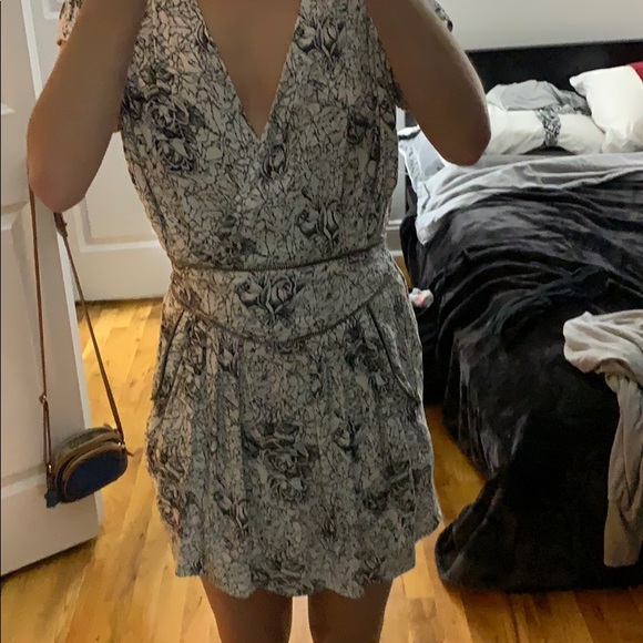 Evil Twin - Black and White Rose 🌹 Mini Dress - Picture 2 of 8